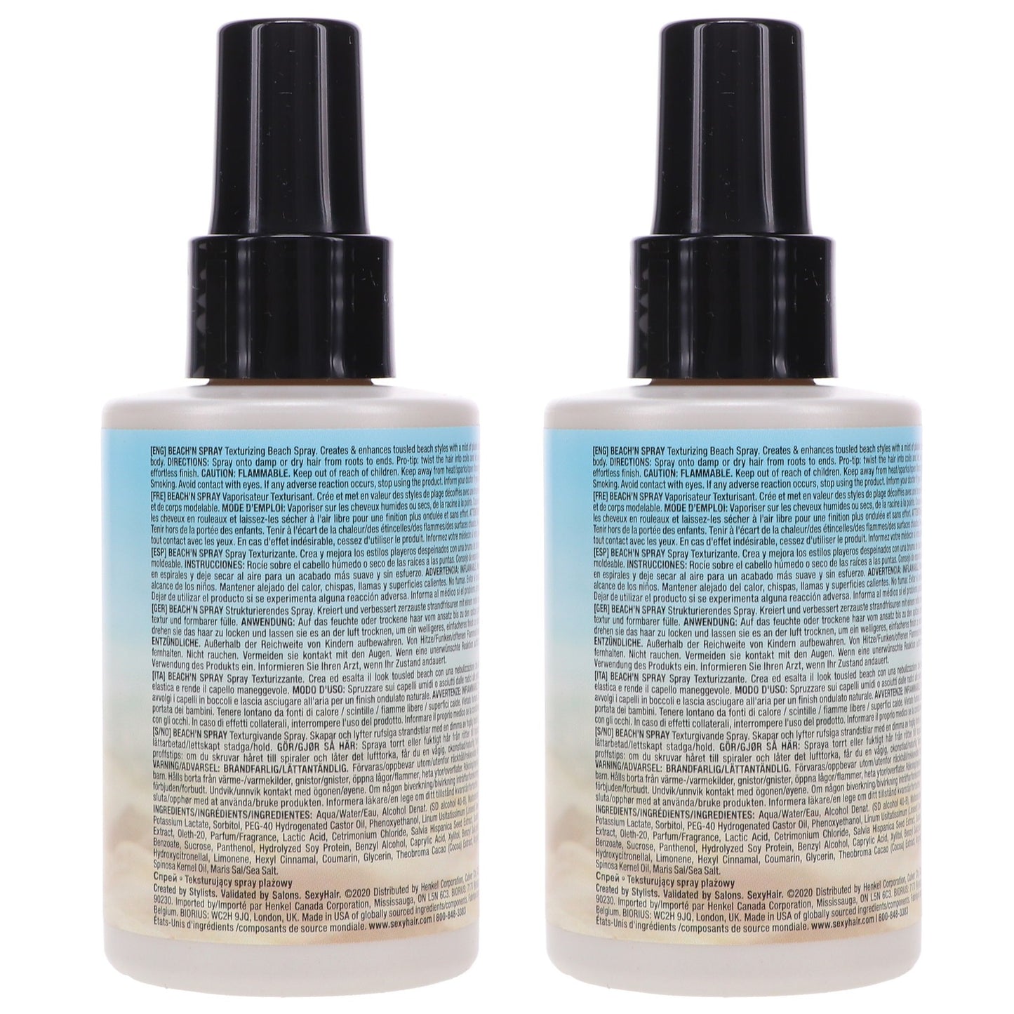 Beach Texturizing Spray - Sea Salt Hair Spray for Tousled Waves 4.2 oz 2 Pack