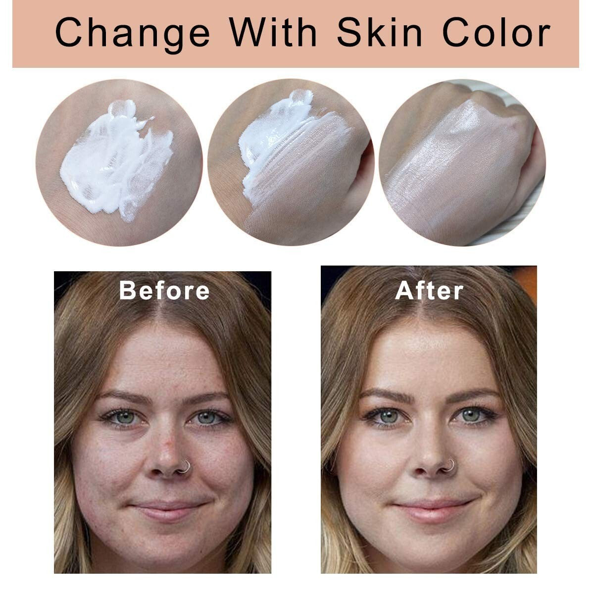 Color Changing Foundation Concealer Set - Flawless Skin Makeup with SPF 15