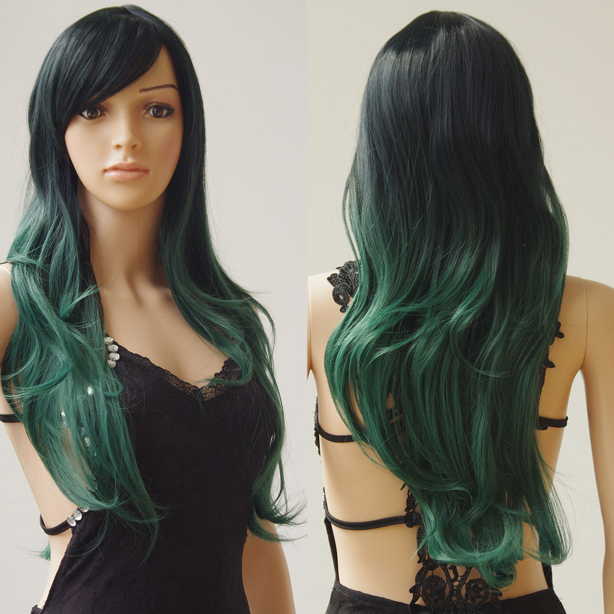 Long Ombre Wigs - Heat Resistant Synthetic Hair, Thick Full Wigs