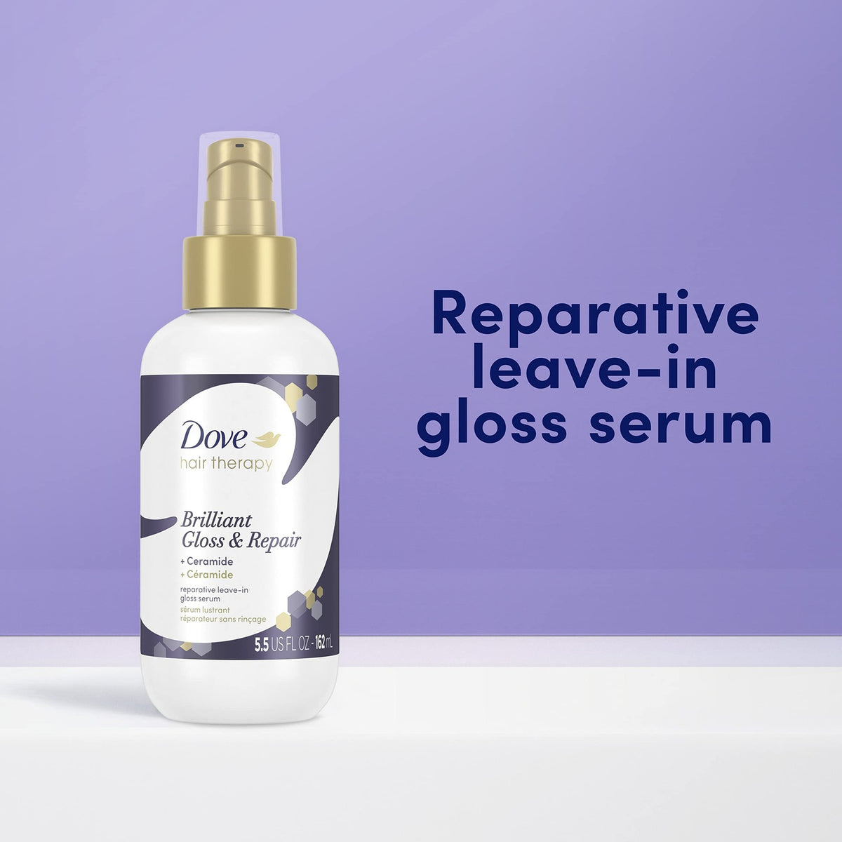 Dove Hair Therapy Gloss & Repair Hair Serum with Ceramide - Pack of 2