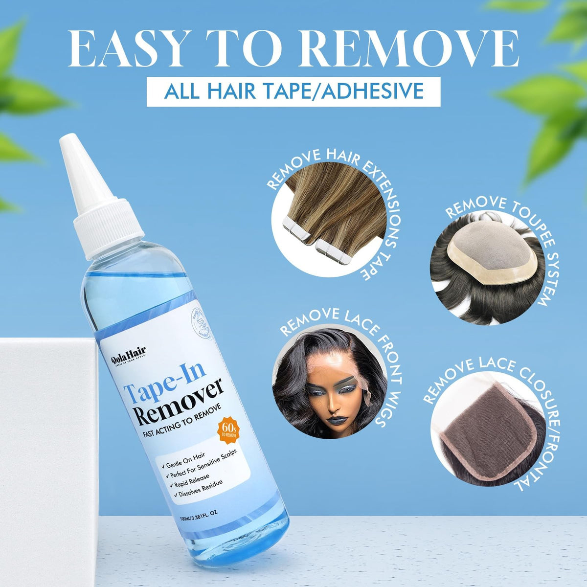 Tape-In Hair Extension Remover Spray for Lace Adhesive - Easy & Residue-Free
