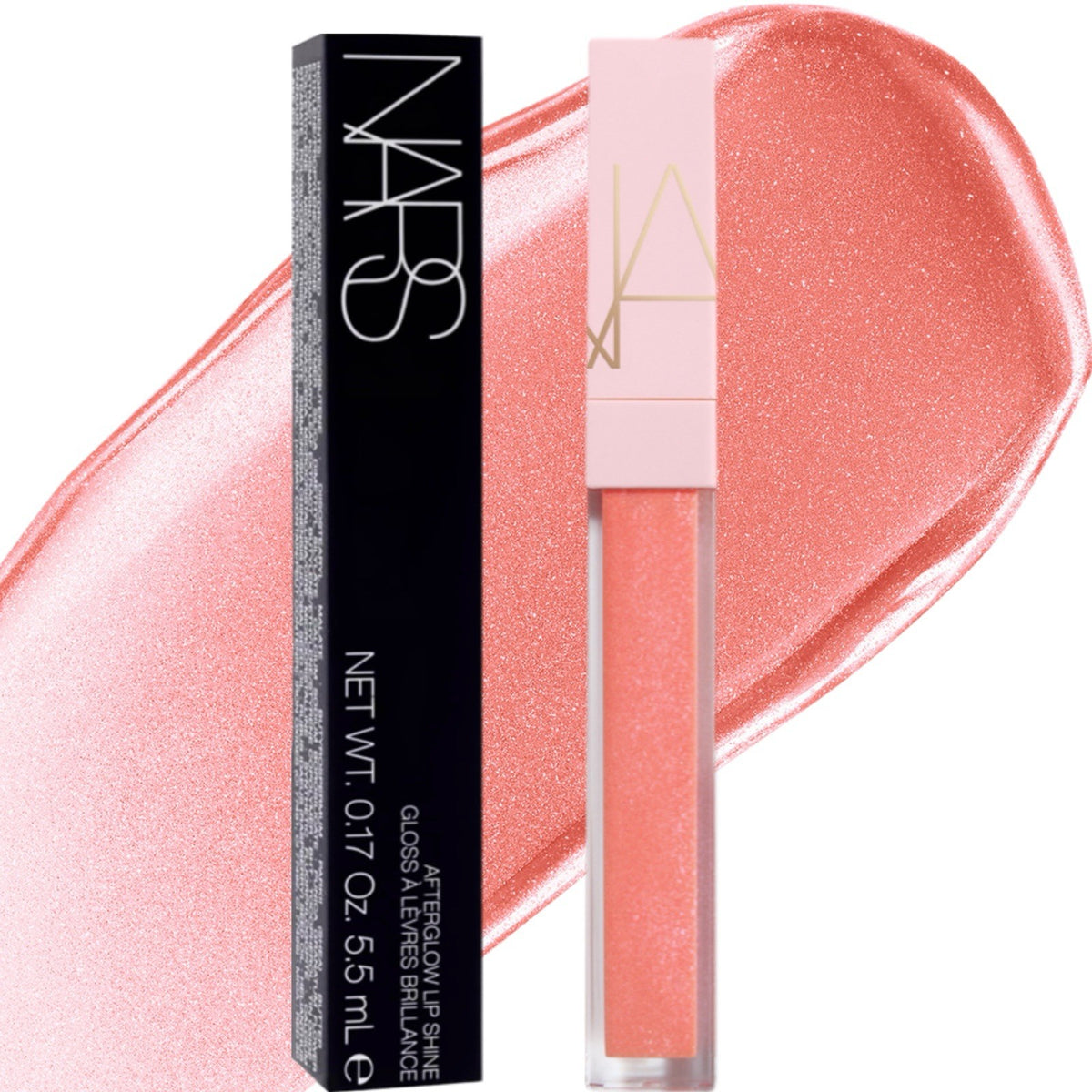 Lip Gloss with High Shine & Hydration - Sheer Pink, Non-Sticky, 0.17oz