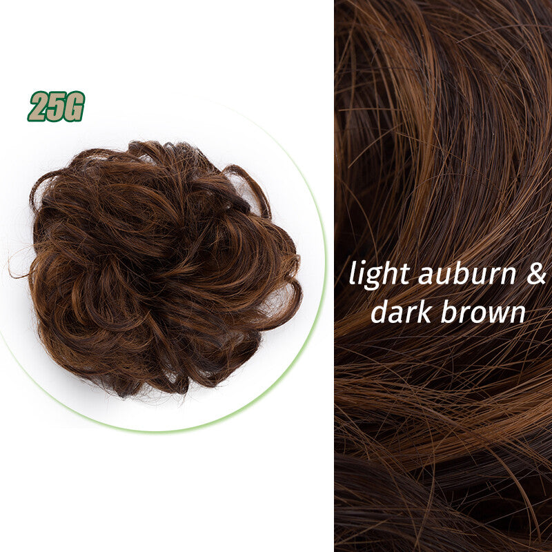 Curly Messy Bun Hair Piece Scrunchie Thick Updo Hair Extensions - Real Human Hair