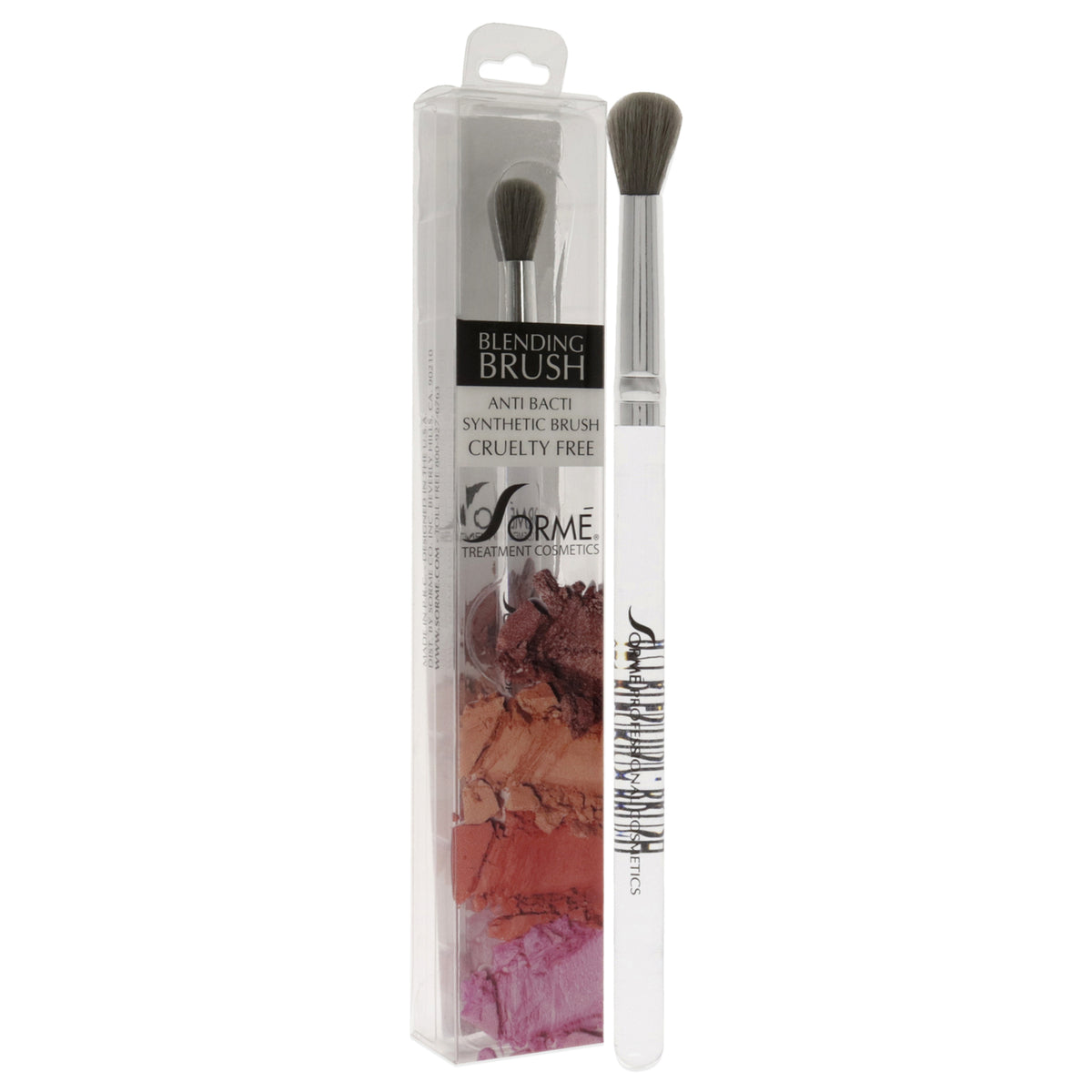 Professional Blending Brush for Makeup - Anti-Microbial Charcoal Infused