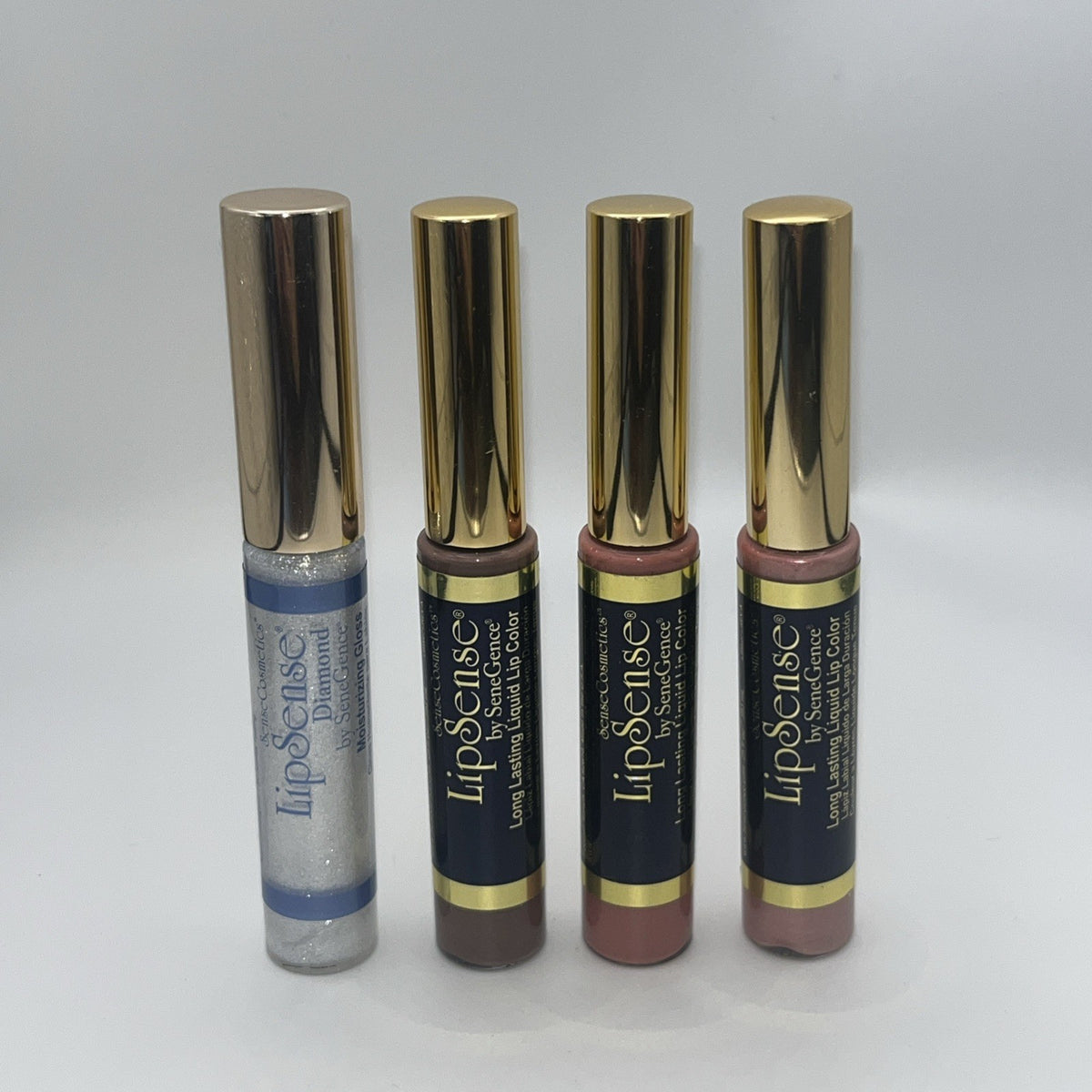 LipSense Long Lasting Liquid Lip Color & Gloss Set - Nude, Cider, Mauve, Ice, Diamond Kiss