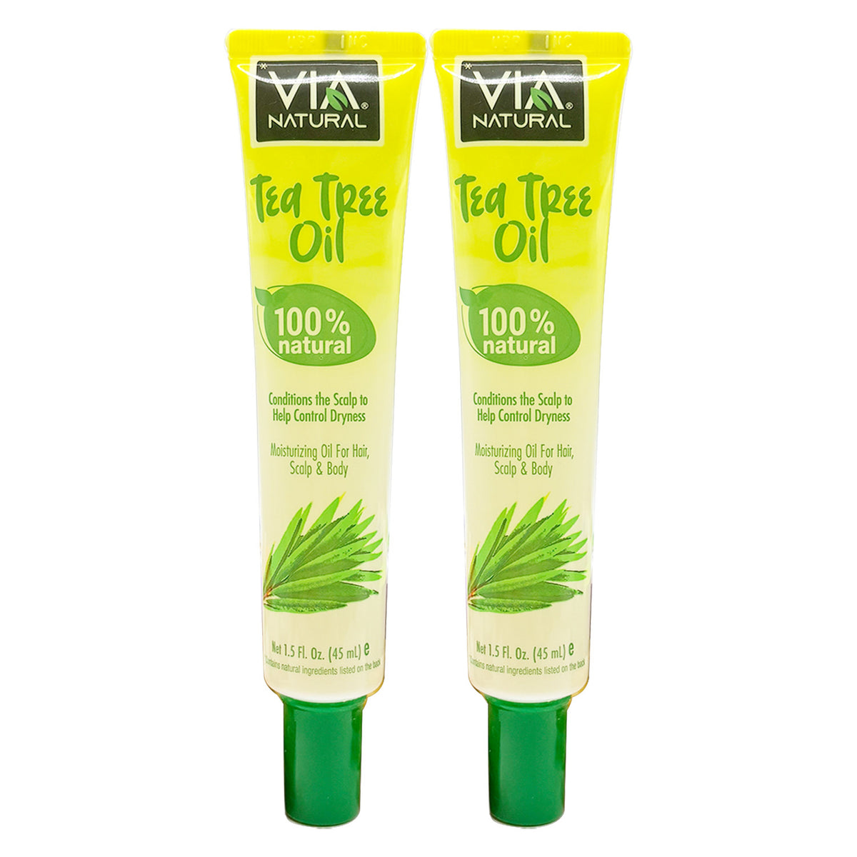 Natural Tea Tree Oil for Hair, Skin & Body - 1.5oz - Pack of 2/4/6
