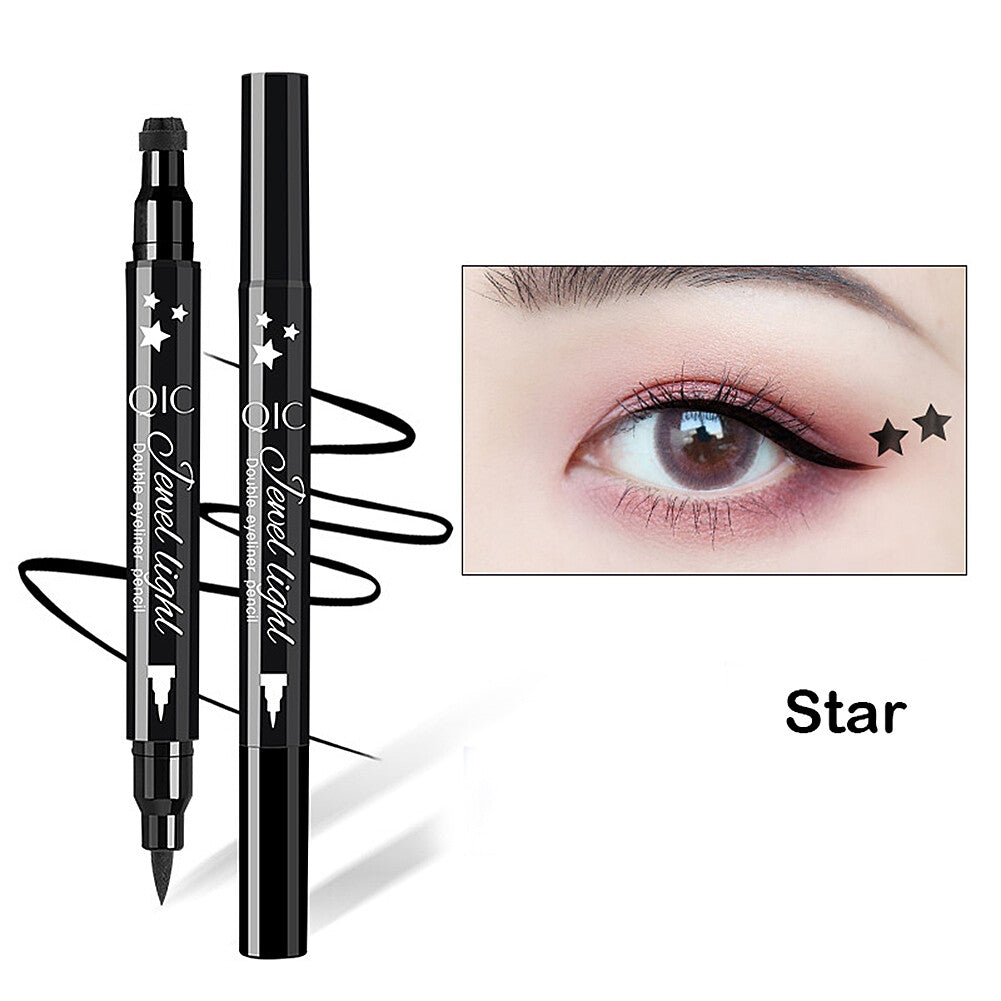 Waterproof Winged Eyeliner Stamp & Liquid Pen Makeup Kit - Long Lasting & Smudgeproof