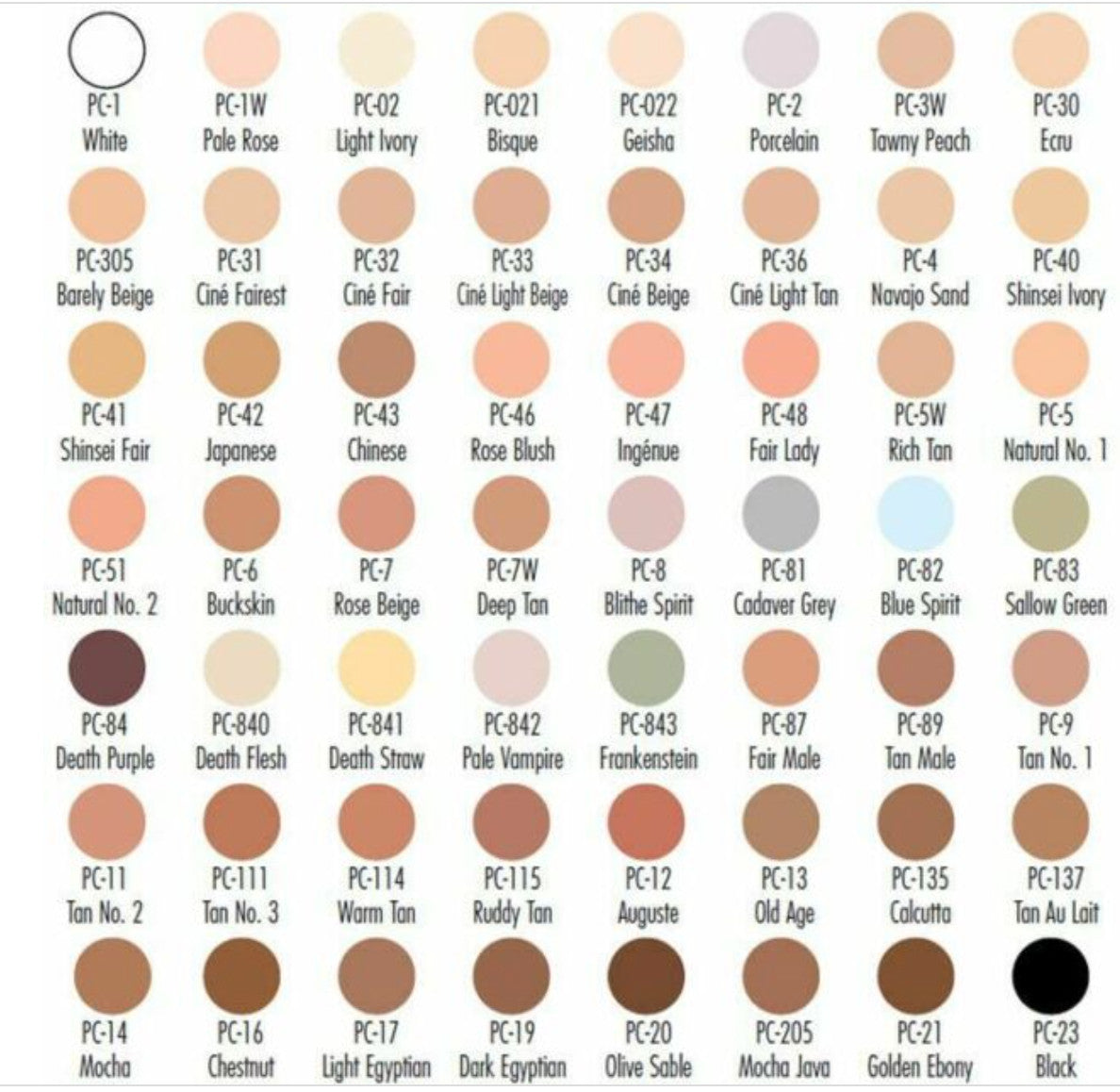 Water-Activated Color Cake Foundation PC 64 Warm Natural for Face & Body Makeup