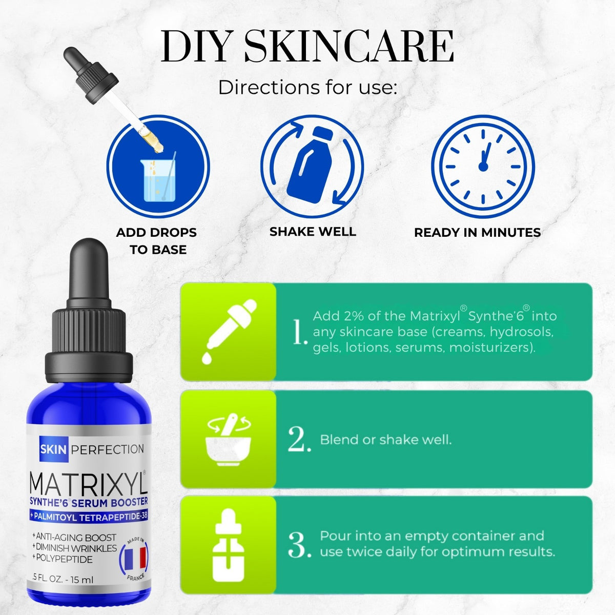 DIY Skin Care Serum Additive - Matrixyl Synthe 6 Wrinkle Filler for Fine Lines