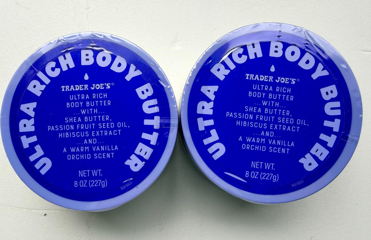 Trader Joe's Ultra Rich Body Butter Vanilla Orchid Hibiscus 8oz - New