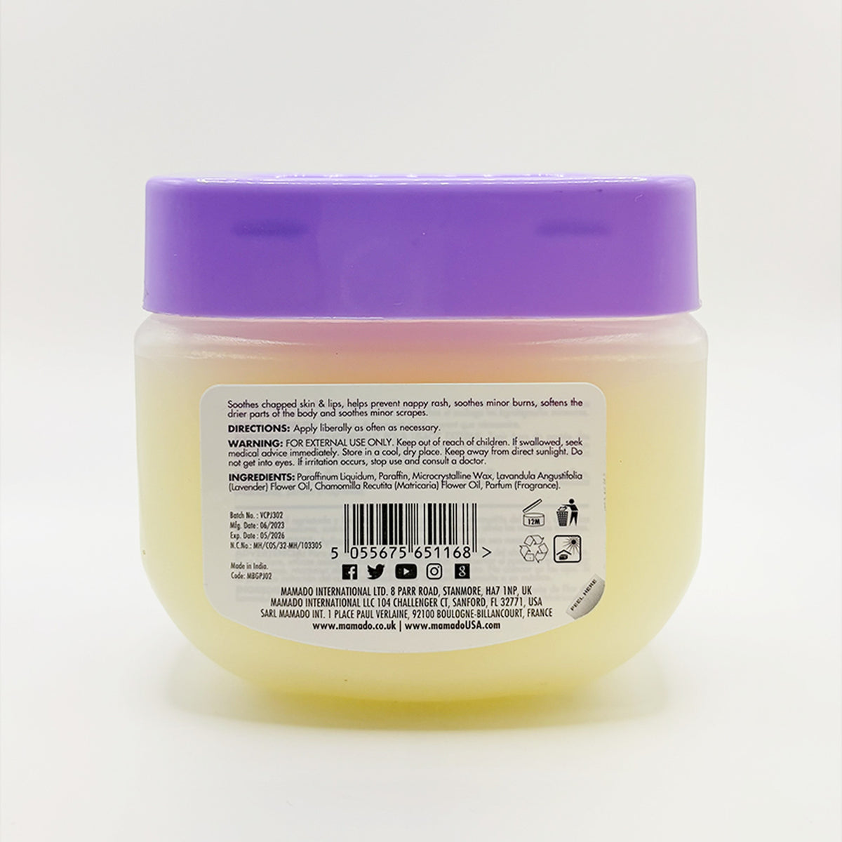 Mamado Baby Guard Petroleum Jelly with Lavender & Chamomile 13.02oz