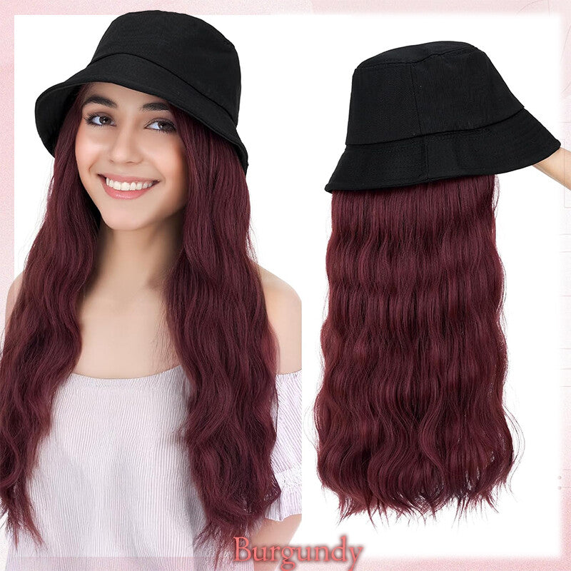 Adjustable Baseball Cap Wig with Hair Piece - Short Long Synthetic Hair
