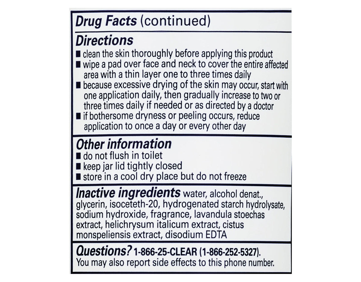 Deep Pore Acne Treatment Pads with Salicylic Acid - 90 Count, Pack of 2