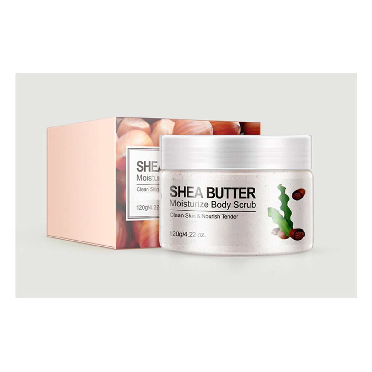 Moisturizing Body Scrub with Shea Butter, Almond & Cucumber - 120g