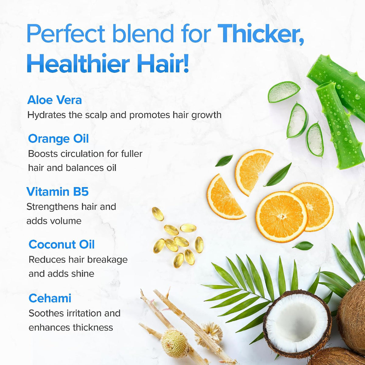 Hair Growth Shampoo Sulfate Free Aloe Vera 16oz