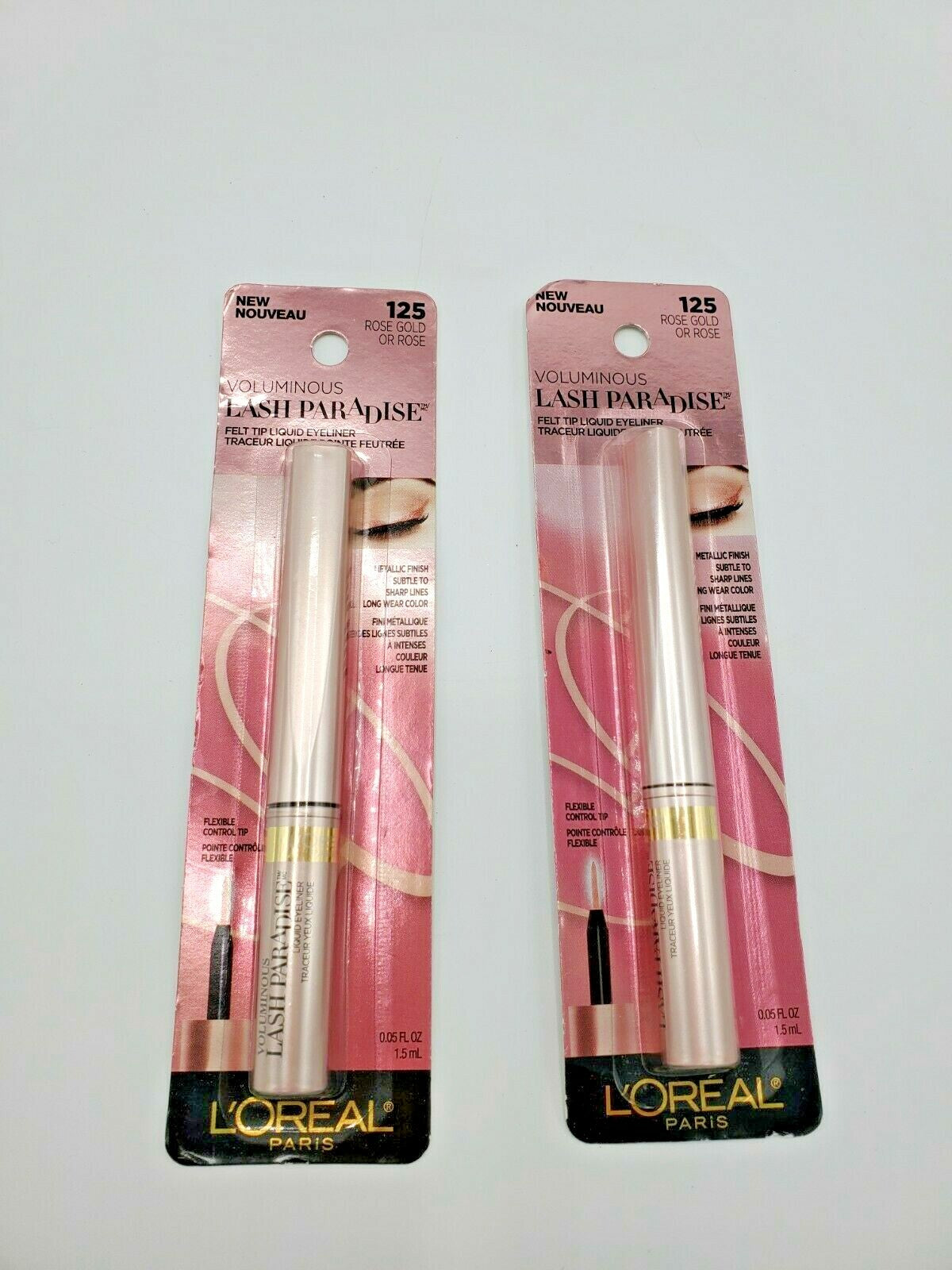 L'Oréal Voluminous Lash Paradise Felt Tip Liquid Eyeliner Rose Gold Set of 2