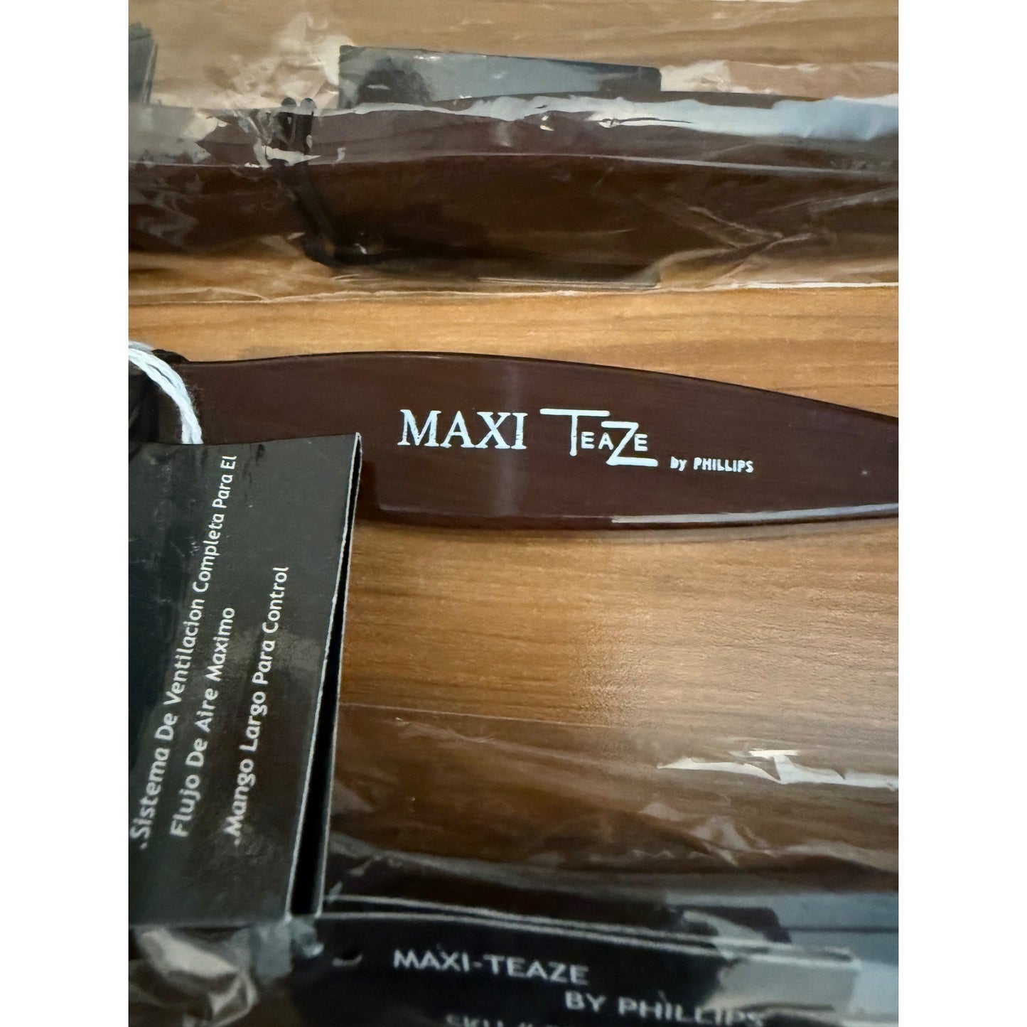 Hair Teasing Brush Set - Professional Volume and Texture Styling Tools - Brown, 5 Pieces