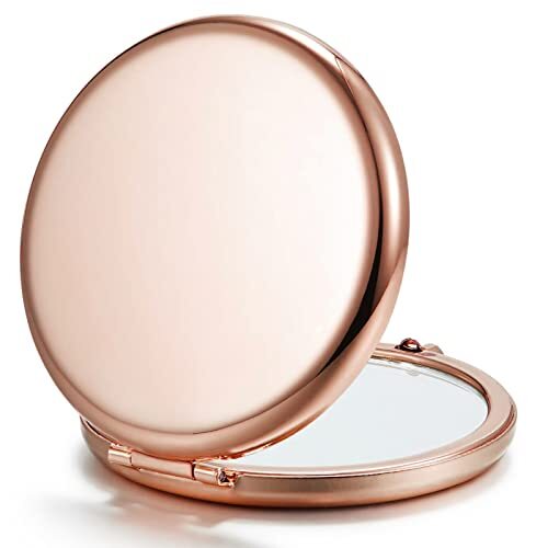 Portable Makeup Mirror 1x/2x Magnification Compact for Handbag Travel