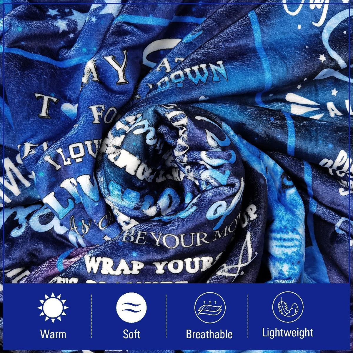 Grandson Gifts Blanket from Grandma Grandpa 50x60 Flannel Love Lion Design