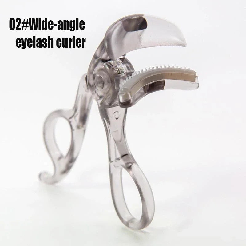 Waterproof Dual Eyelash Curler with Comb and Wide Partial Clip for Natural Lash Curling