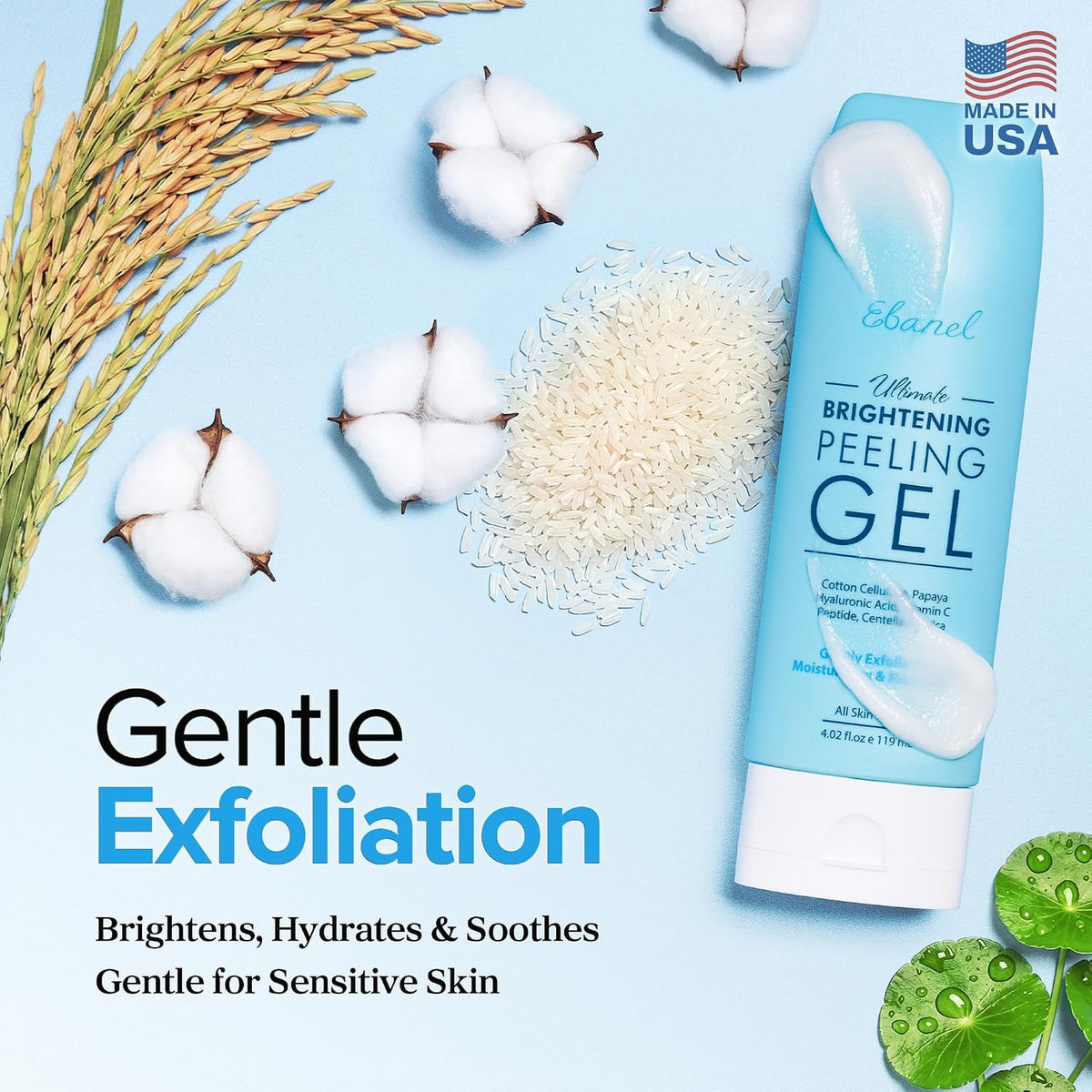 Brightening Peeling Gel with Cellulose Rice Papaya Hyaluronic Acid
