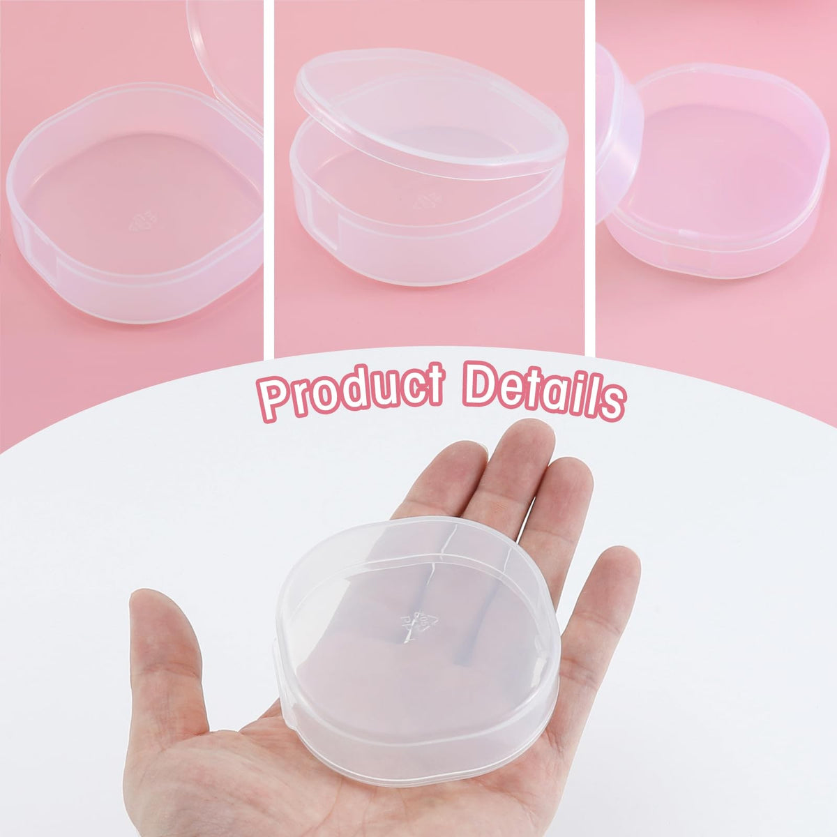 Travel Cotton Pad Holder Container - Compact White Storage Box