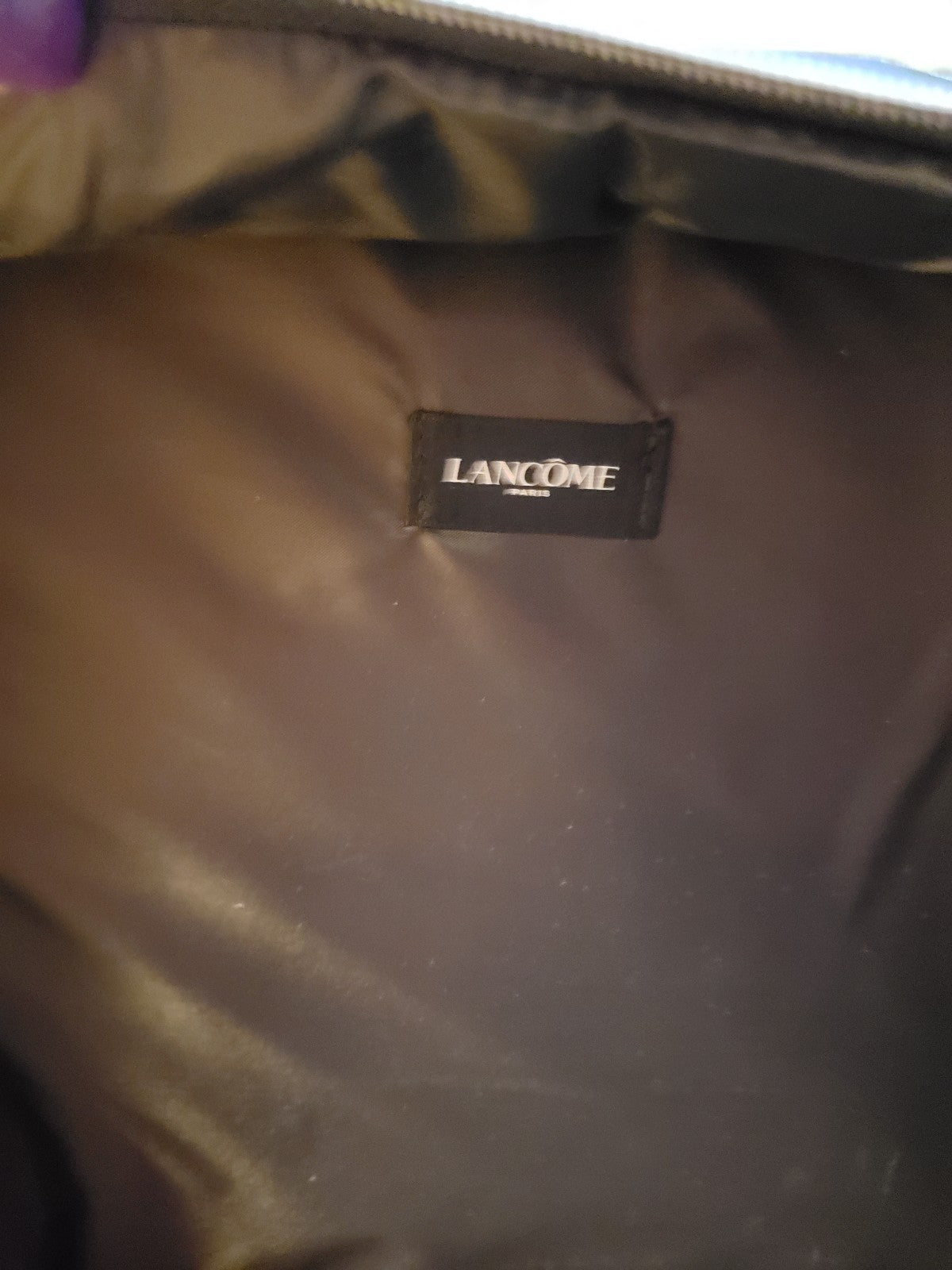 Large Black Faux Leather Train Case with Pink Scarf Travel Organizer