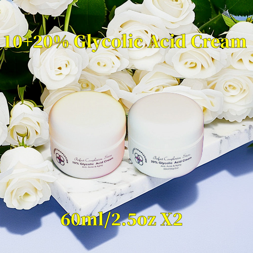 Glycolic Acid Face Cream for Acne and Scar Treatment - 10-70% Strength, 0.4oz