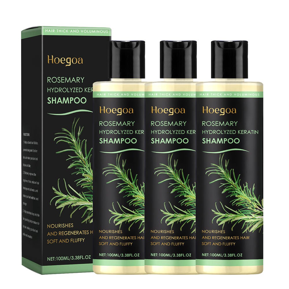 Rosemary Hydrolyzed Keratin Shampoo, Smoothing Cleanser for Dry
