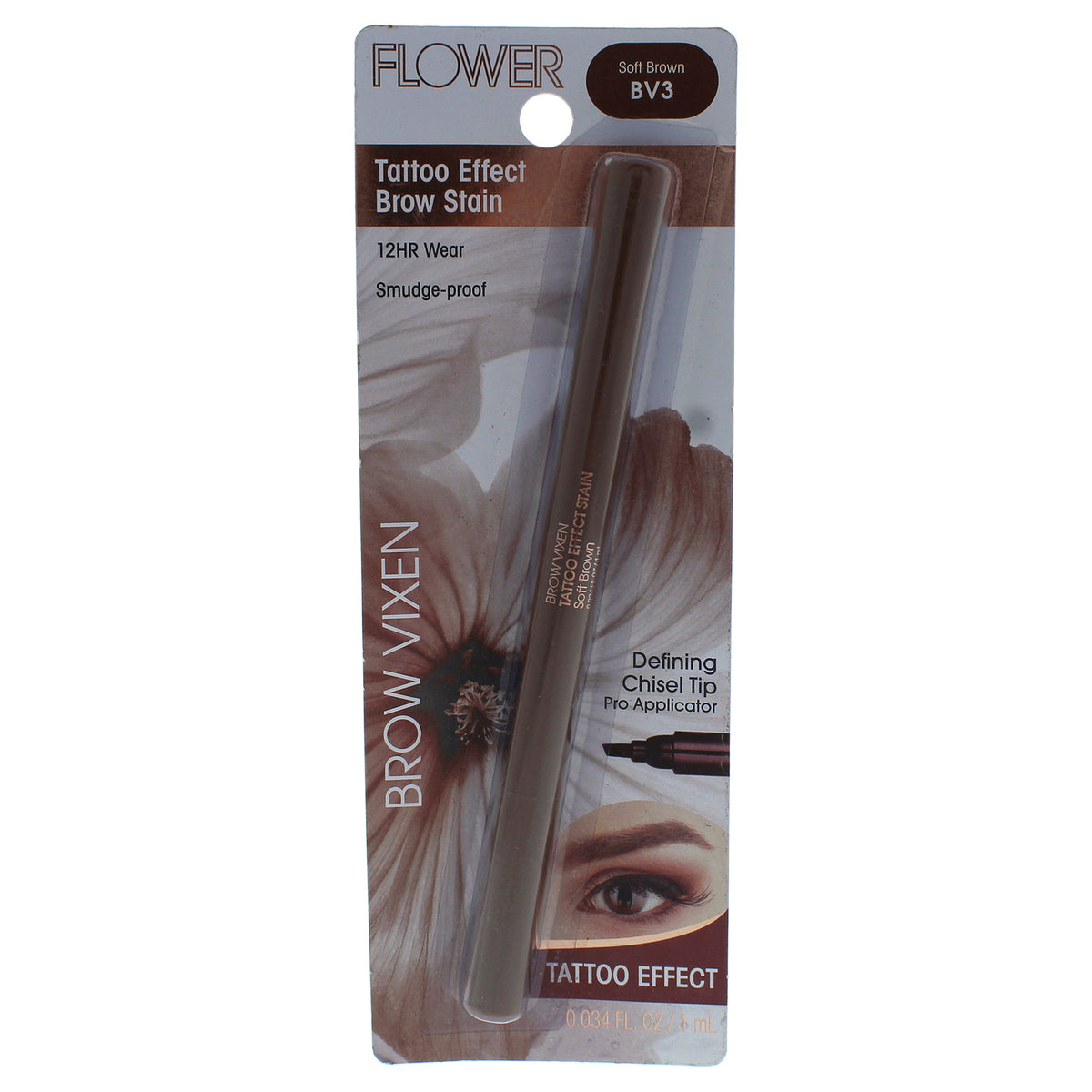 Long-Wear Brow Stain - Soft Brown Eyebrow Tint with Aloe & Vitamin E