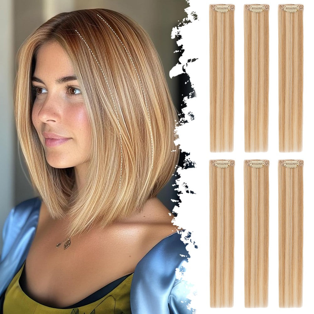 Clip-In Hair Topper Remy Human Hair Short Mini Patches for Volume & Coverage