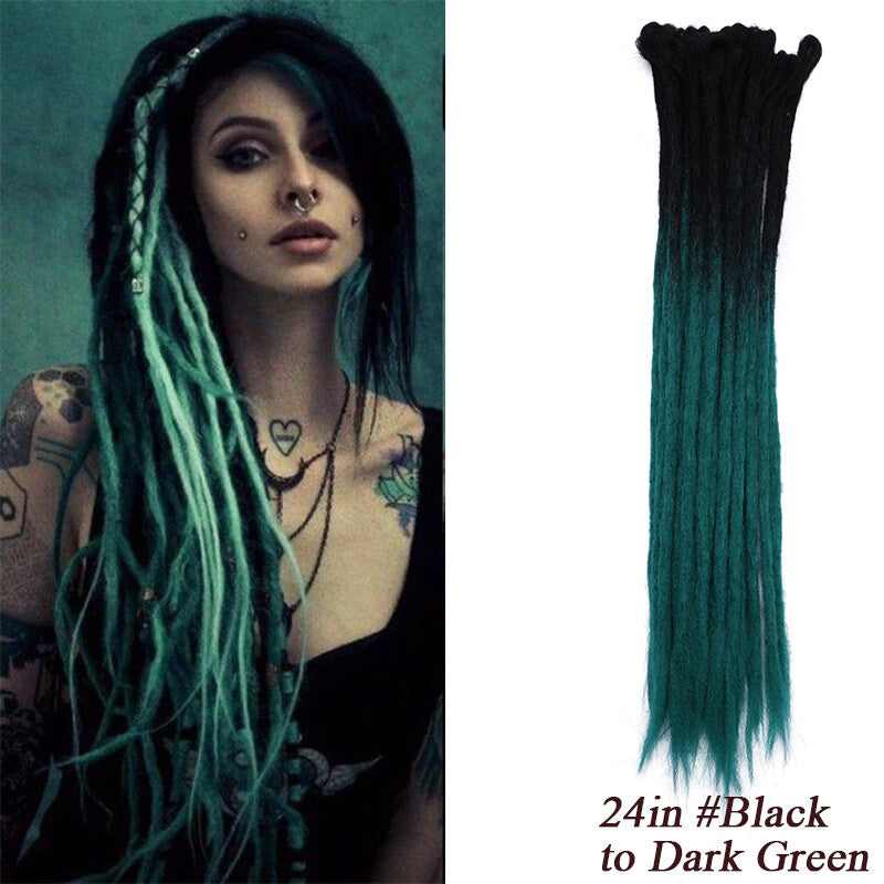 Ombre Dreads Locs Crochet Dreadlock Extensions Faux Long Natural Look