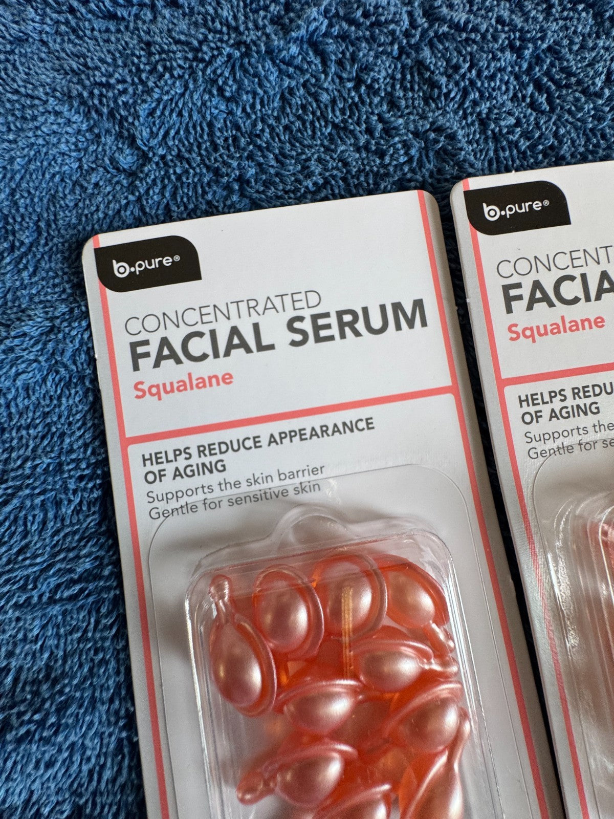 Squalane Facial Serum Capsules for Sensitive Skin - 2 Pack, Anti-Aging Support
