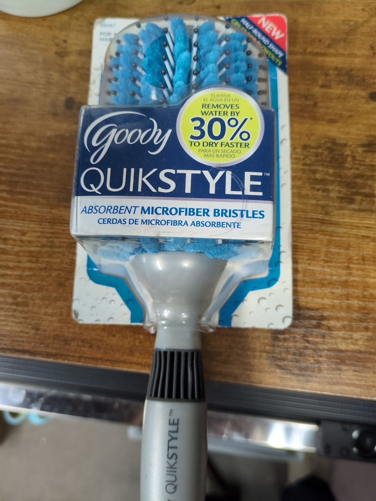 Goody Quickstyle Half Round Microfiber Hair Brush - Fast-Drying Styling Tool