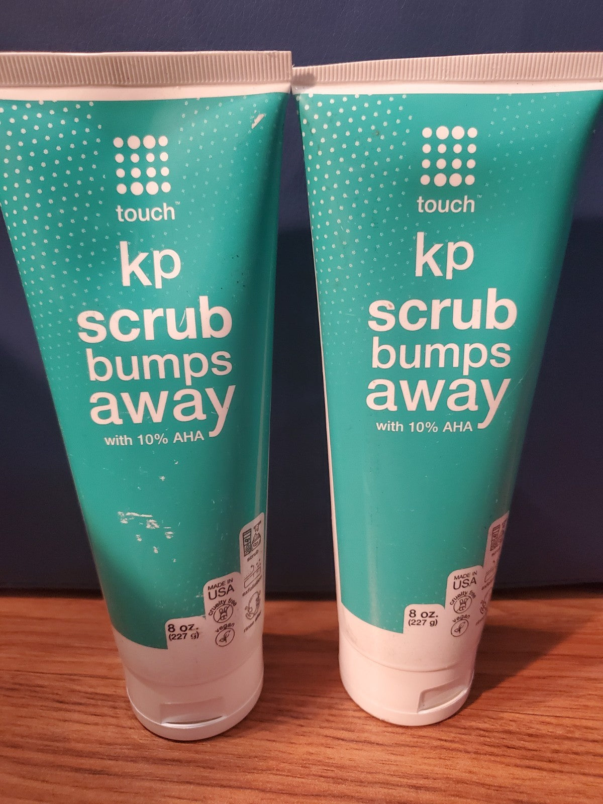Lot of 2 Touch KP Scrub Bumps Away 10% AHA 8 oz each
