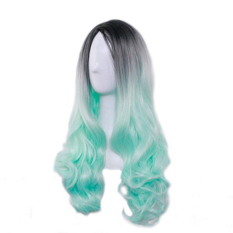 Long Wavy Synthetic Wig 26 Inches Heat-Resistant Hairpiece for Women - Multi Color