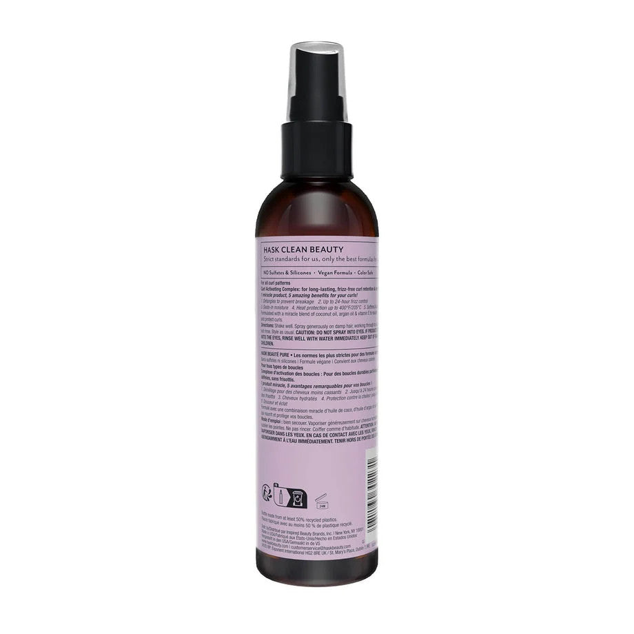 HASK Curl Care 5-in-1 Leave-In Hair Spray - Moisturizing Detangler & Heat Protectant 6 fl oz
