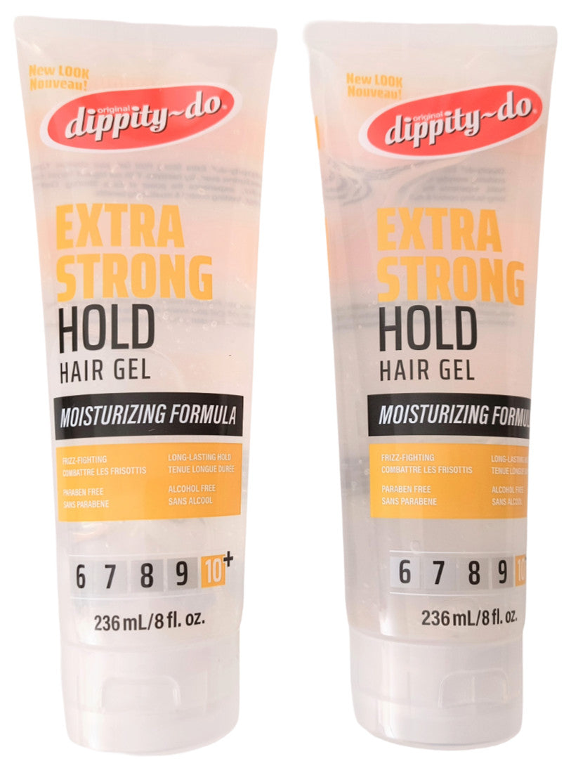 Extra Strong Hold Moisturizing Hair Gel - 8 fl oz Two Tubes