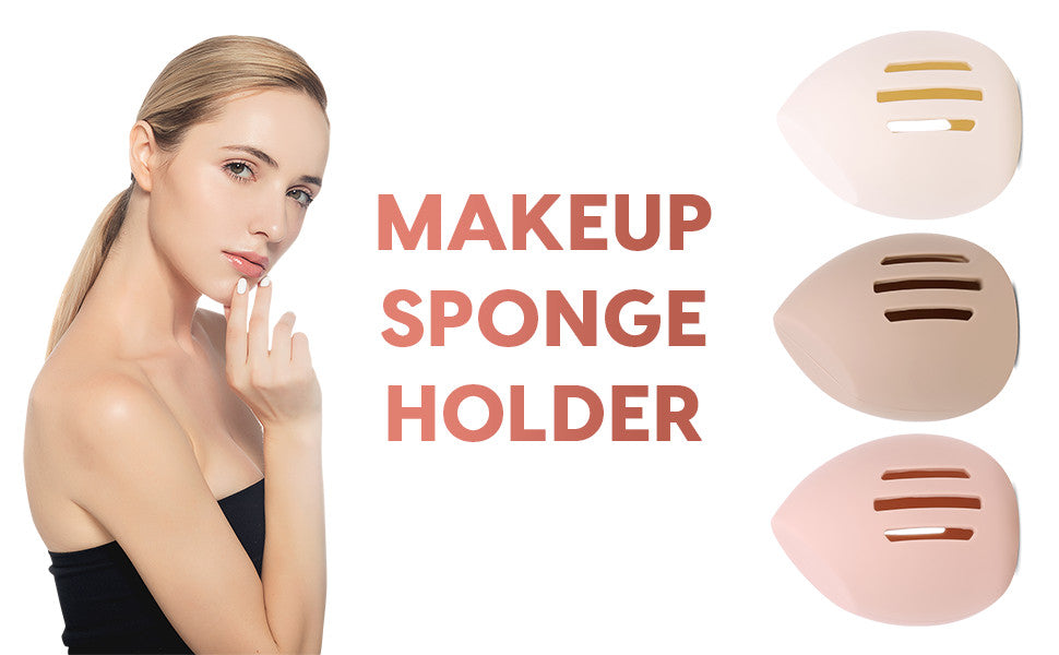Travel Cosmetic Storage Case for Makeup Sponges - Egg-Shaped Silicone Holder