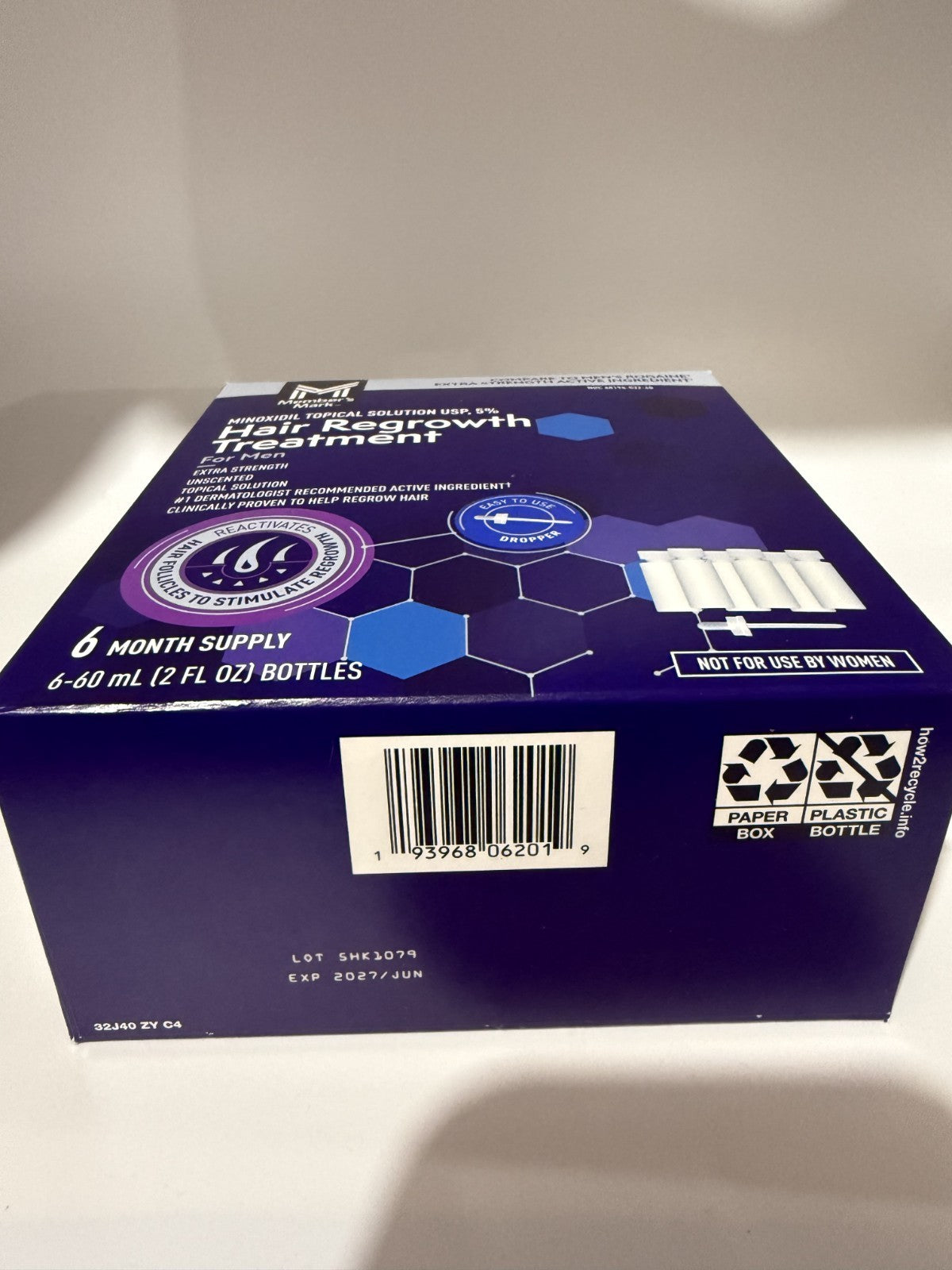Minoxidil 5% Hair Regrowth Treatment for Men - 6 Month Supply