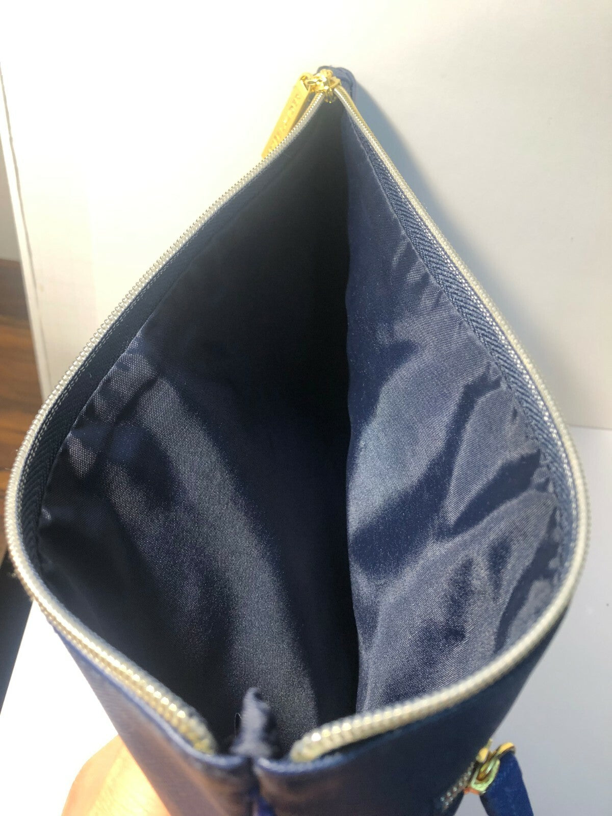 Large Travel Makeup Case - Navy Blue Cosmetic Bag & Clutch