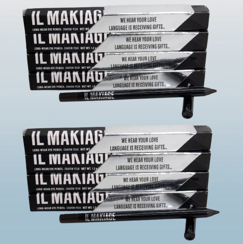 Long Wear Eye Pencil Set - 8pcs Black Eyeliner Pencils for Makeup