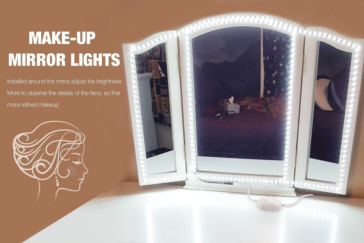 13Ft LED Mirror Strip Lights for Vanity Makeup & Bathroom Mirror