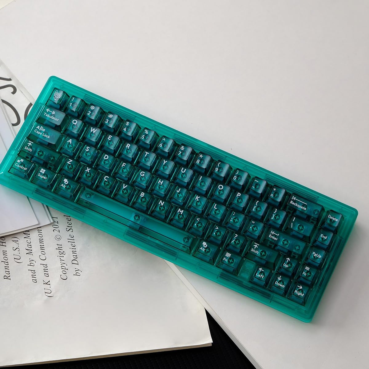 Green Transparent Keycap Set for Mechanical Keyboard Cherry Profile 114 Keys