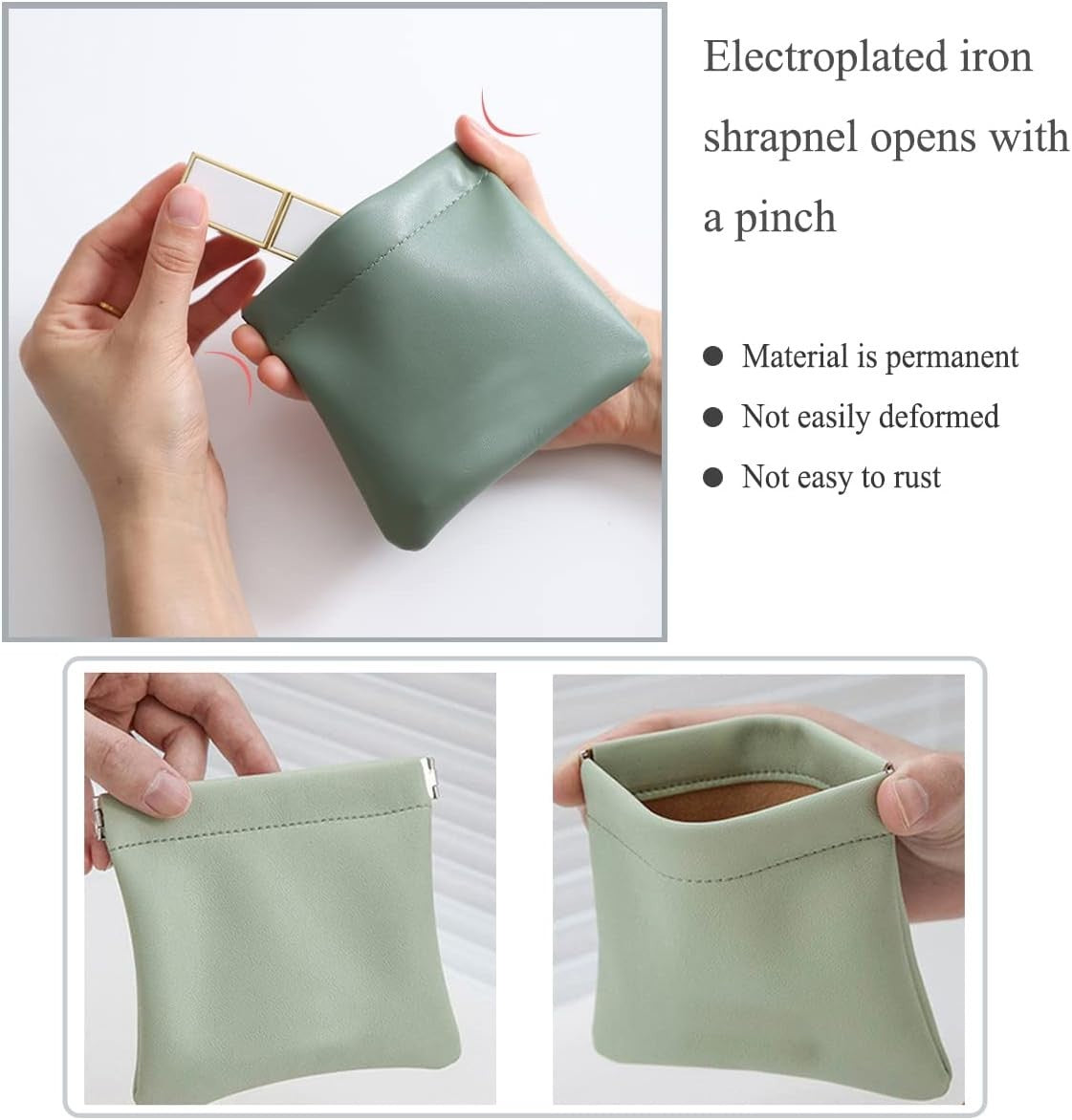 Self-Closing Makeup Bags Set - Waterproof Portable Cosmetic Storage