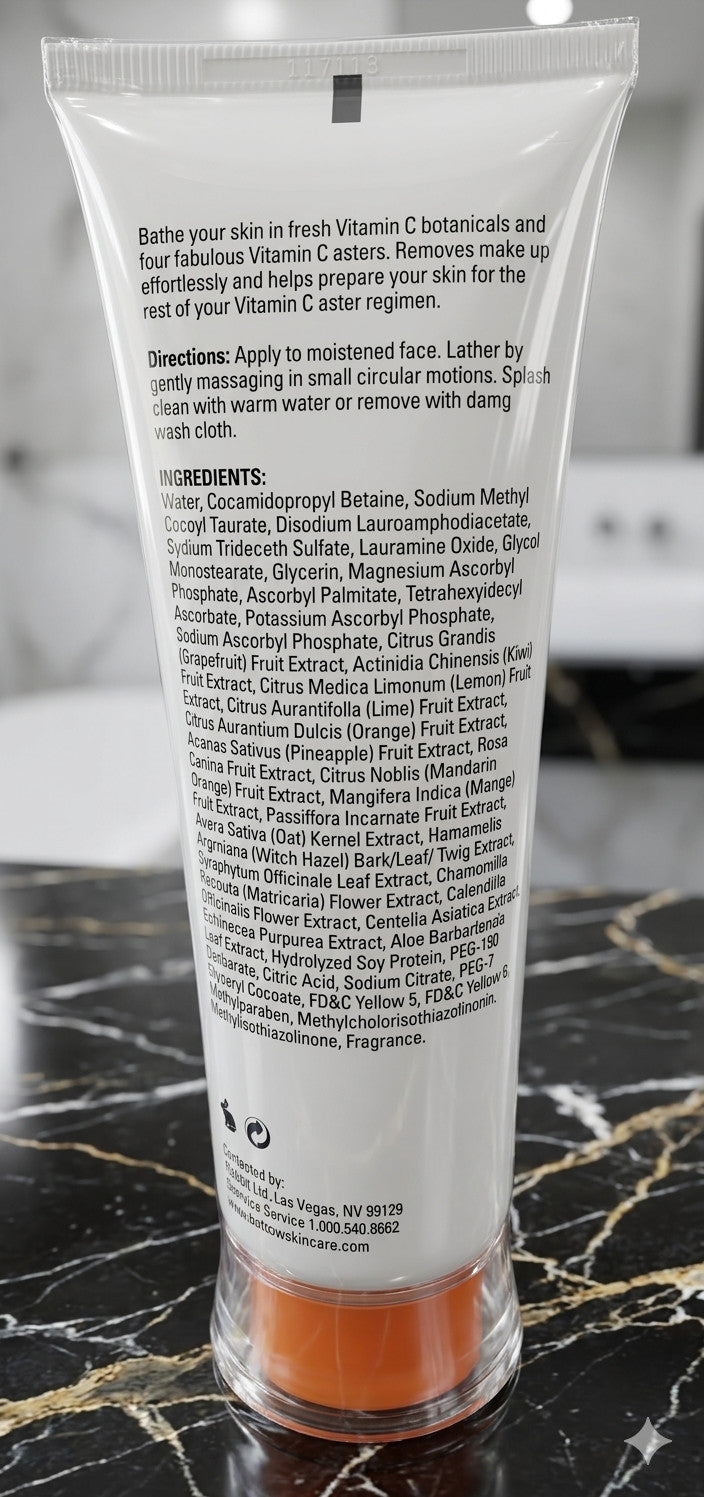 Vitamin C Facial Cleanser - Brightening & Makeup Remover for All Skin Types 4oz