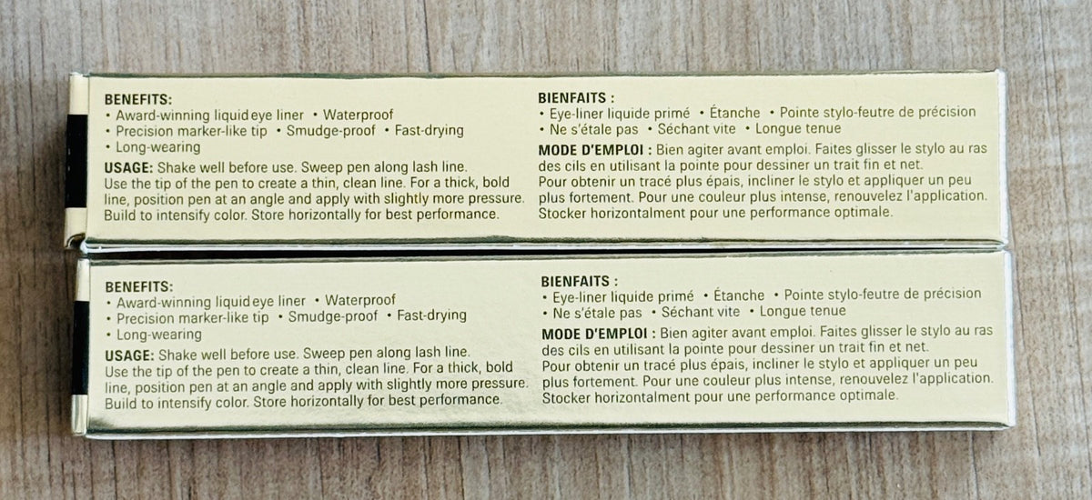 2 Pack Waterproof Liquid Eye Liner - Intense Black, Long-Lasting, Smudge-Proof