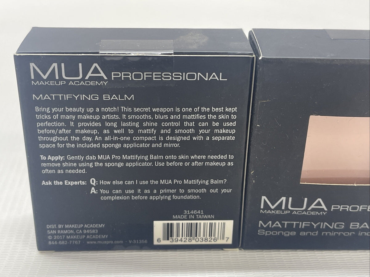 Mattifying Balm with Sponge & Mirror - Professional Makeup Set 5.8g (2 Pack)