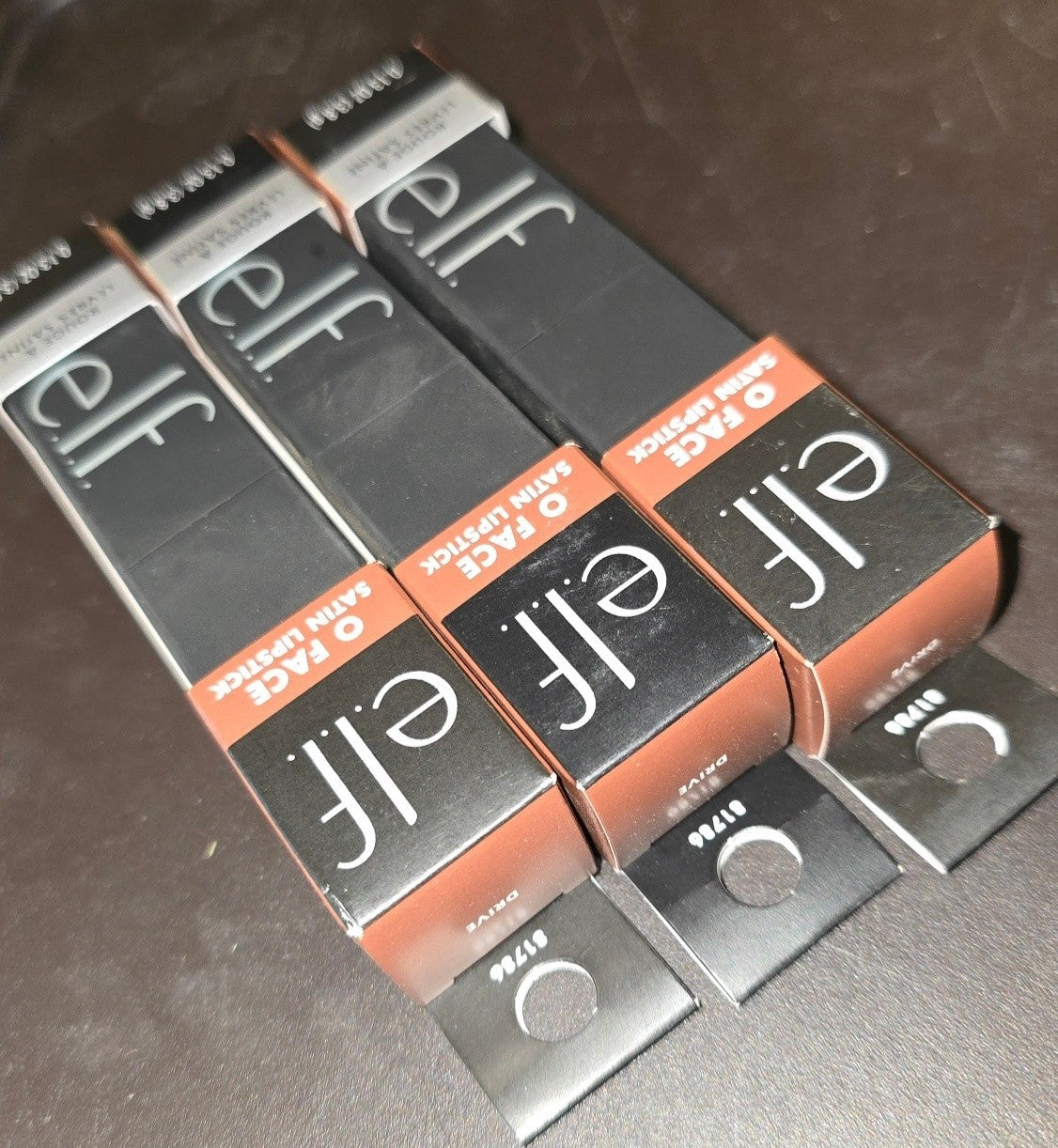e.l.f. O FACE Satin Lipstick Set - Drive (3 Pack) Nourishing Squalane & Jojoba
