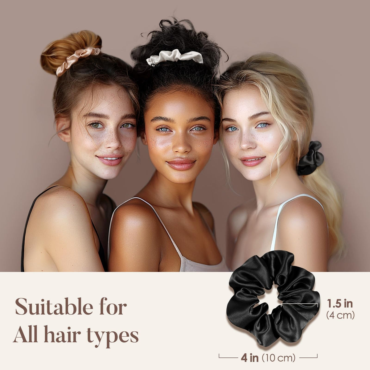 LULUSILK Silk Scrunchies for Hair Sleep, 100% Real 1 Count (Pack of